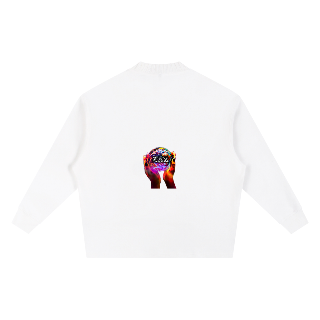 Knitted Round Neck Oversize Sweatshirt (Pink Shirt)
