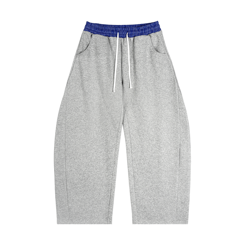Plaid Waistband Barrel Sweatpants (chill)