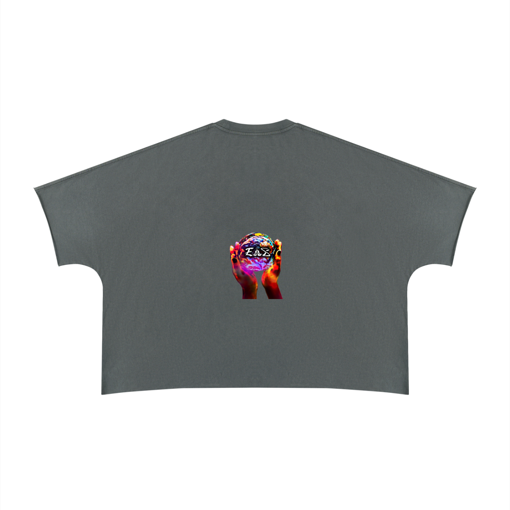 Unisex Heavyweight Boxy Raw Edge T-Shirt (Snake women)