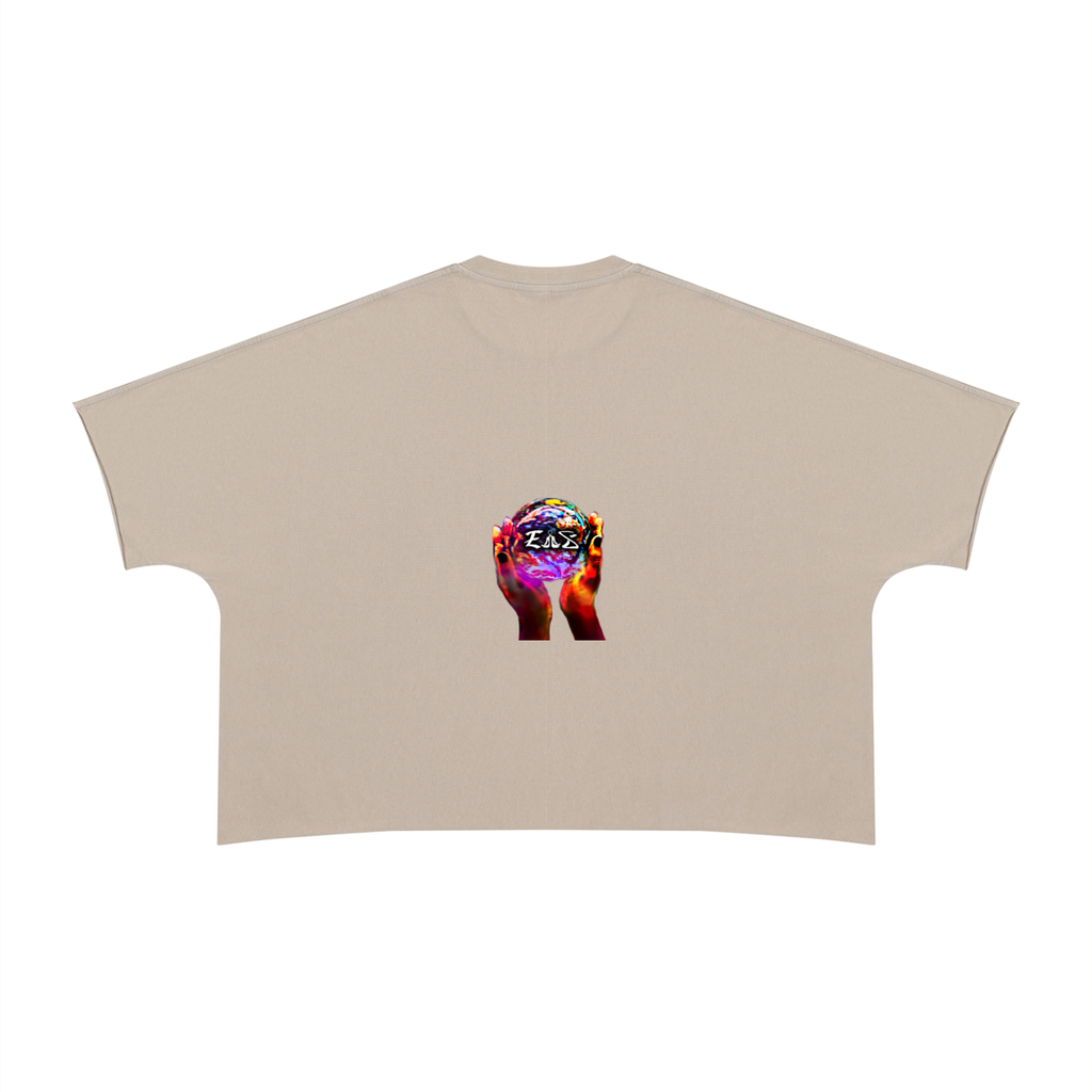 Unisex Heavyweight Boxy Raw Edge T-Shirt (Snake women)