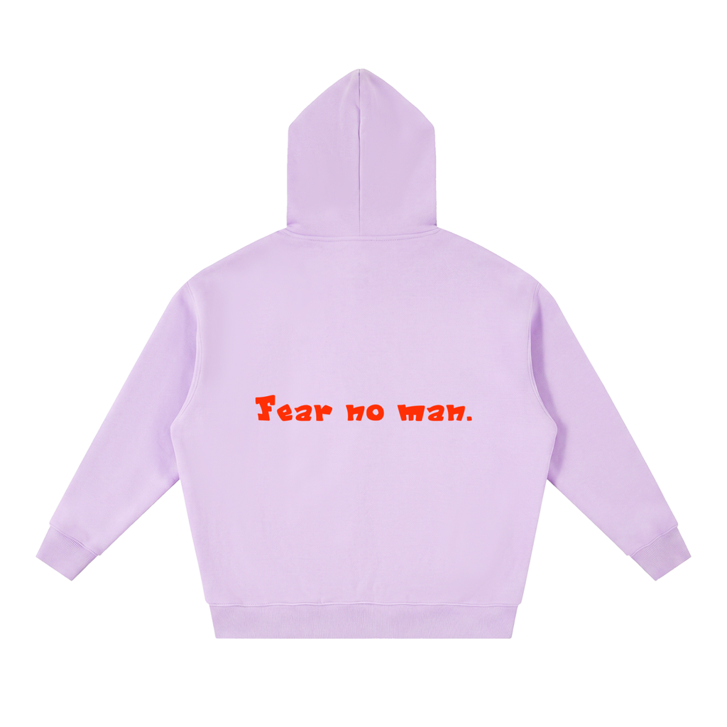 Essential Oversized Fleece Boxy Hoodie (fear no man)