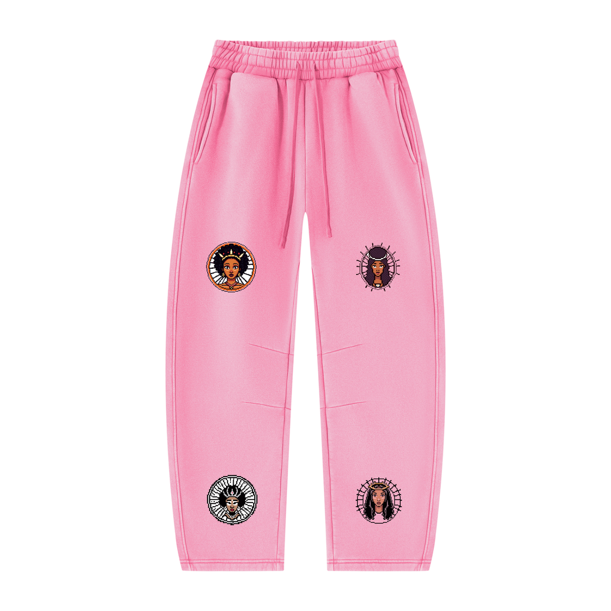 Unisex Vintage Wash Barrel Leg Fleece Sweatpants (HAITIAN)