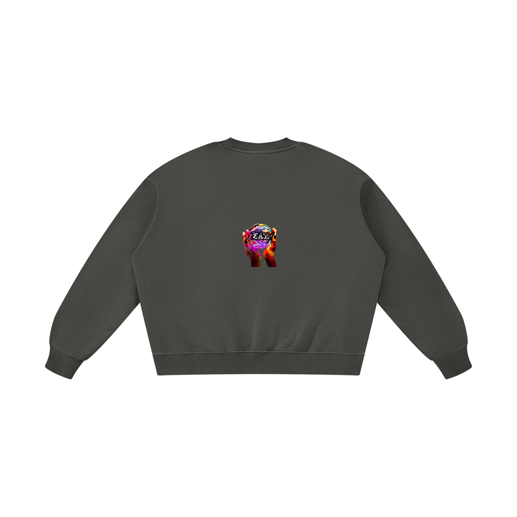 Unisex Boxy Vintage Washed Sweatshirt (Haitian goddess)