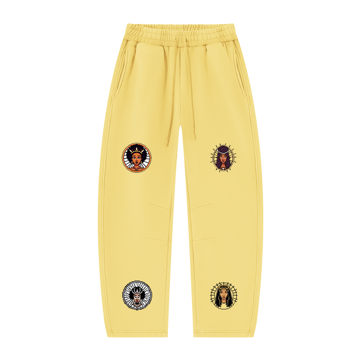 Unisex Vintage Wash Barrel Leg Fleece Sweatpants (HAITIAN)