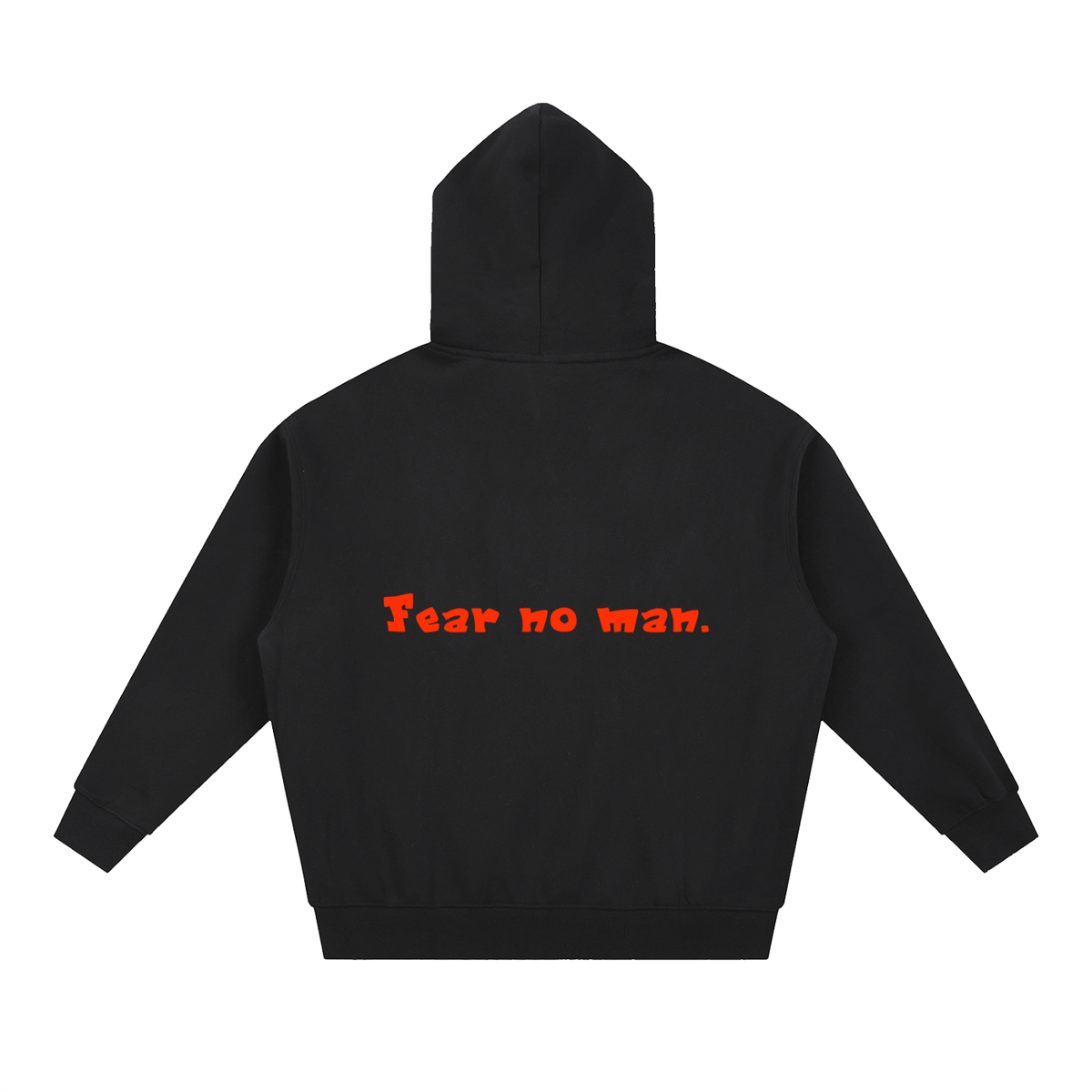 Essential Oversized Fleece Boxy Hoodie (fear no man)