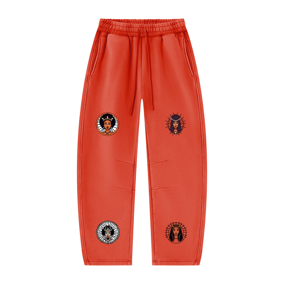 Unisex Vintage Wash Barrel Leg Fleece Sweatpants (HAITIAN)
