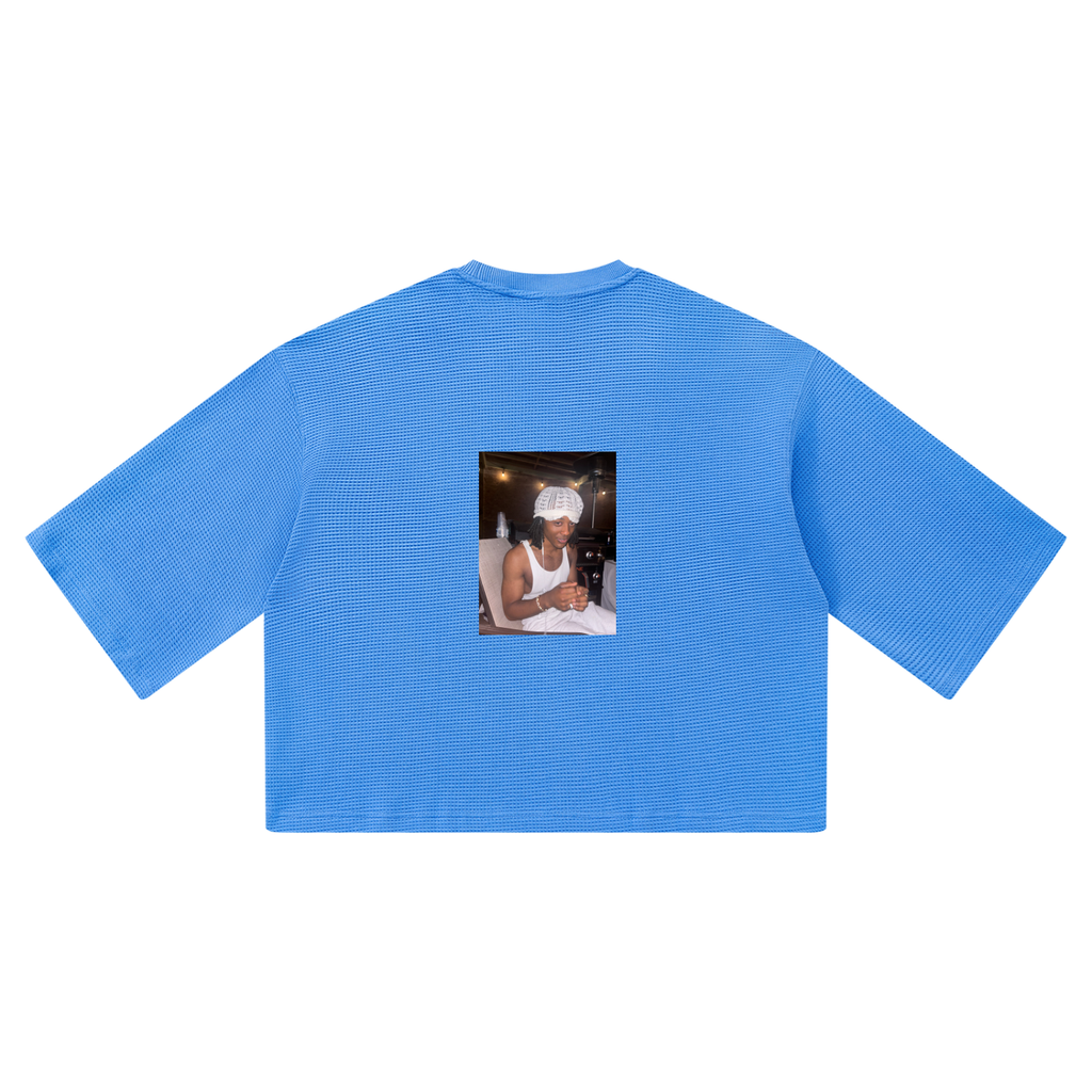 Unisex Waffle Boxy T-Shirt (all white)