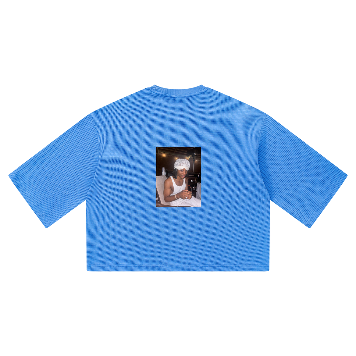 Unisex Waffle Boxy T-Shirt (all white)